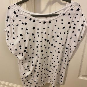 Zara black and white star top